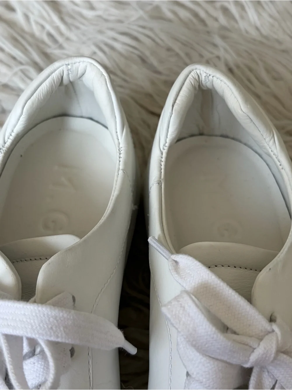 M.Gemi The Palestra Due Calf Leather Lace Up Low Top White SneakerS EUC Size 38